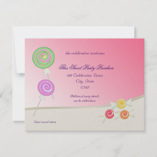 Invitation Bat mitzvah sucré Candy
