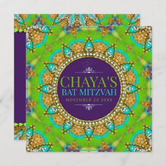 Invitation Bat mitzvah super Neon Glamor