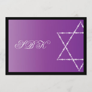 Invitation Bat mitzvah Sydney Blair Purple