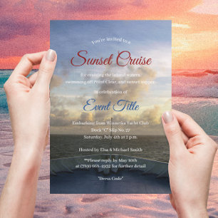 Invitation © Bateau de croisière Yacht Fête coucher de soleil