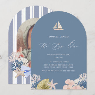 Invitation Bateau de plage côtière Le Grand Premier Anniversa