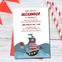 Bateau pirate Nautique Ahoy Boy Annithday Party