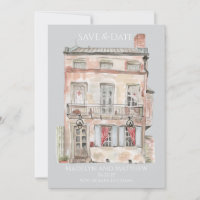 Bâtiment Historique Nouvelle-Orléans Aquarelle