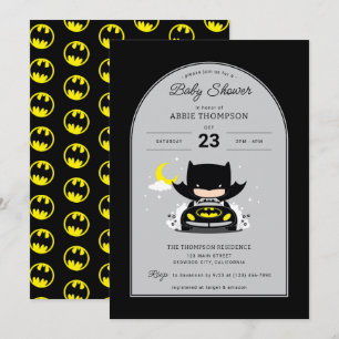 Invitation Batman - Baby shower de la lune et des étoiles