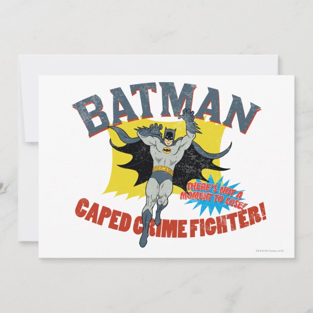Invitation Batman Caped Crime Fighter (Devant)