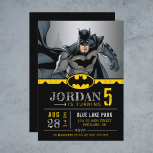 Invitation Batman Chalkboard Joyeux anniversaire