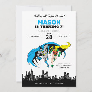 Invitation Batman & Robin - Gotham City Anniversaire