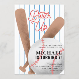 Invitation Batte Up Baseball Anniversaire