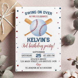 Invitation Batterie de baseball Anniversaire