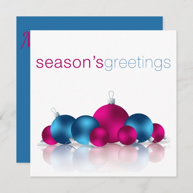 Invitation Bauble de Noël (Devant / Derrière)