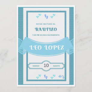 Invitation Bautizo Invitacion niño