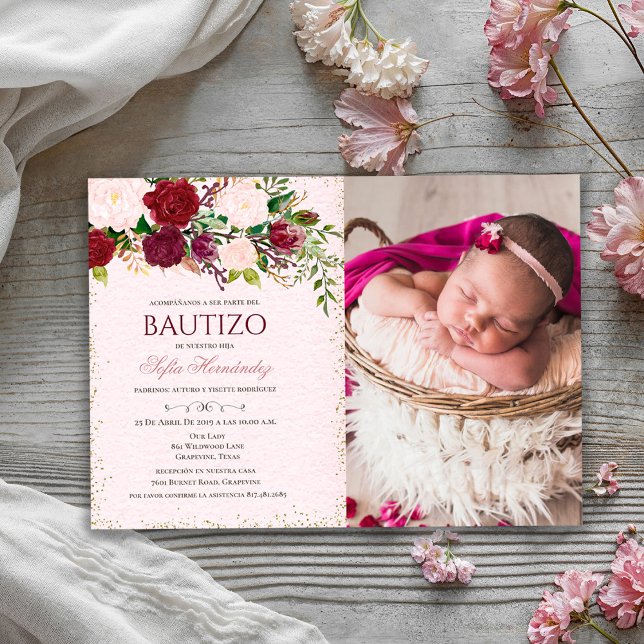 Invitation Bautizo Niña Invitacione De bautizo Niña Baptême (Créateur téléchargé)