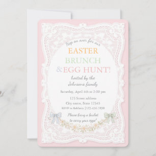 Invitation Bavoir pour bébé avec motif floral aquarelle lapin