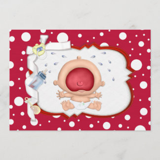 Invitation Bawling Bawling Funny Baby shower neutre