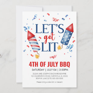 Invitation BBQ 4 juillet Jardin