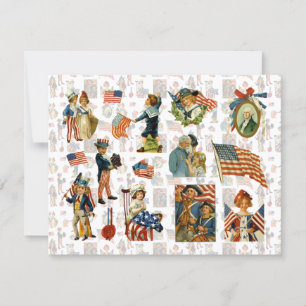 Invitation BBQ 4 juillet vintage