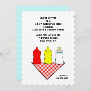 Invitation BBQ Baby shower été