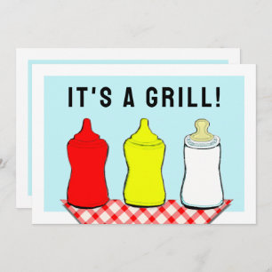 Invitation BBQ Baby shower été