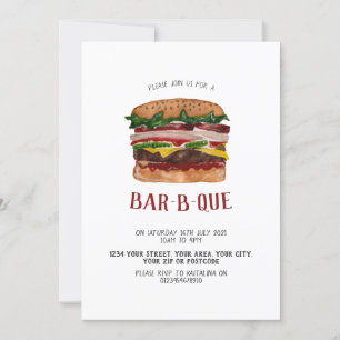 Invitation BBQ burger géant
