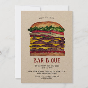 Invitation BBQ burger géant