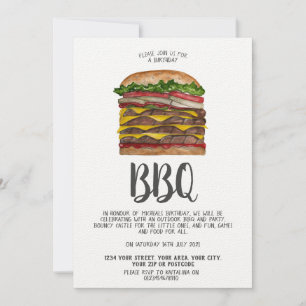 Invitation BBQ burger géant