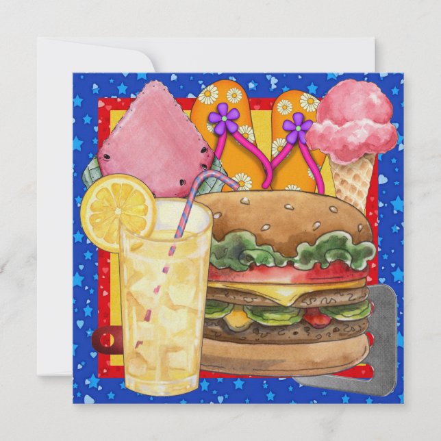 Invitation BBQ - Cuisine - Fête ! SRF (Devant)