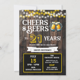 Invitation BBQ de jardin, Santé et bières pour les 21 ans