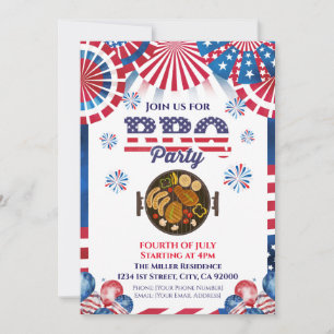 Invitation BBQ du 4 juillet, Invitation à une fête