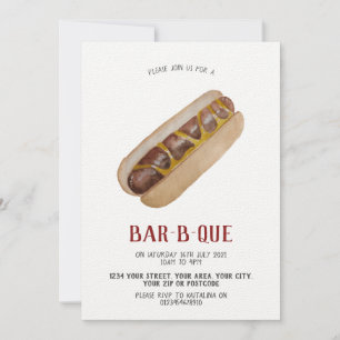 Invitation BBQ hot dog