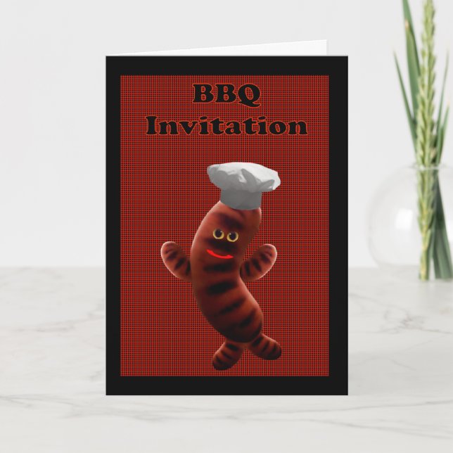 Invitation BBQ Invite - barbecue Invite (Devant)