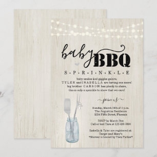 Invitation BBQ pour bébé - BBQ pour bébé pour couple Q Barbeq