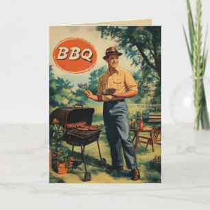 Invitation BBQ vintage : Écran de cuisine Jardin classique
