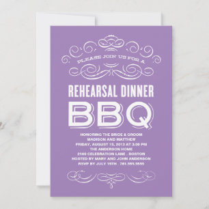 INVITATION BBQ VINTAGE  REHEARSAL DINNER BBQ