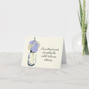 Invitation Be My Bridesmaid Mason Jar et Hydrangeas