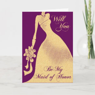 Invitation Be My Maid of Honor Wedding Invite
