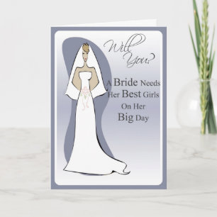 Invitation Be My Maid of Honor Wedding Invite