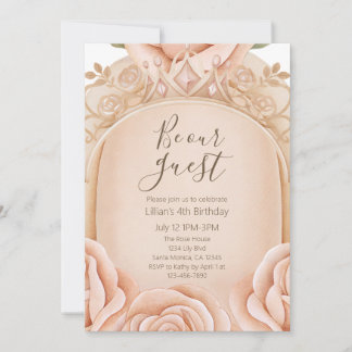 Invitation Be Our Guest Princess Girls Fourth Birthday 