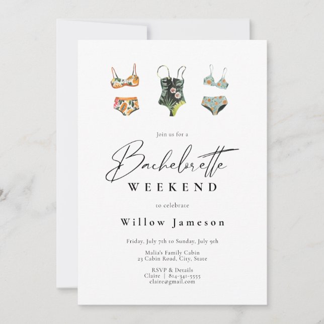 Invitation Beach Bachelorette (Devant)
