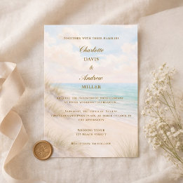 Invitation Beach coastal luxury wedding