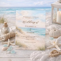 Invitation Beach coastal wedding