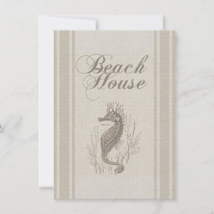 Invitation Beach House Seahorse Seashore