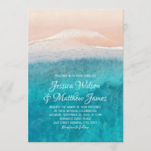 Invitation Beach Ocean Destination Mariage marin nautique