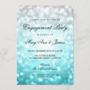 Invitation Beach Ombre Bokeh Lights