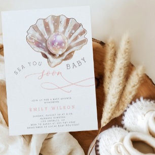 Invitation Beach Sea You Bientôt Baby shower