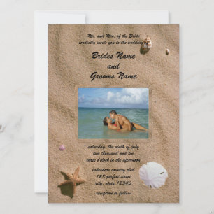 Invitation Beach Serenity avec Mariage photo
