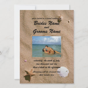 Invitation Beach Serenity avec Mariage virtuel photo