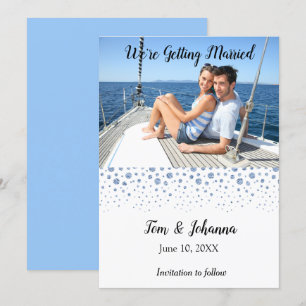 Invitation Beach Tropical Nautical Photo Enregistrer la date