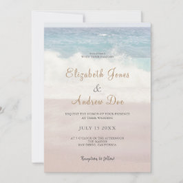 Invitation Beach Waves Mariage /Mariage de mer