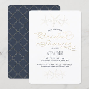 Invitation Beachy Bridal Shower - Starfish, Or