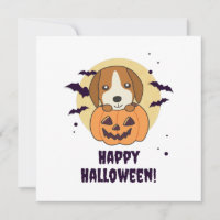 Beagle Dans Citrouille Doux Chiens Joyeux Hallowee
